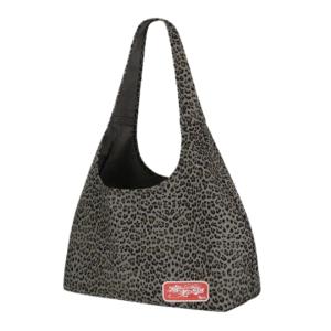 Kashiko Leopard Print Shoulder Bag Blue Gray