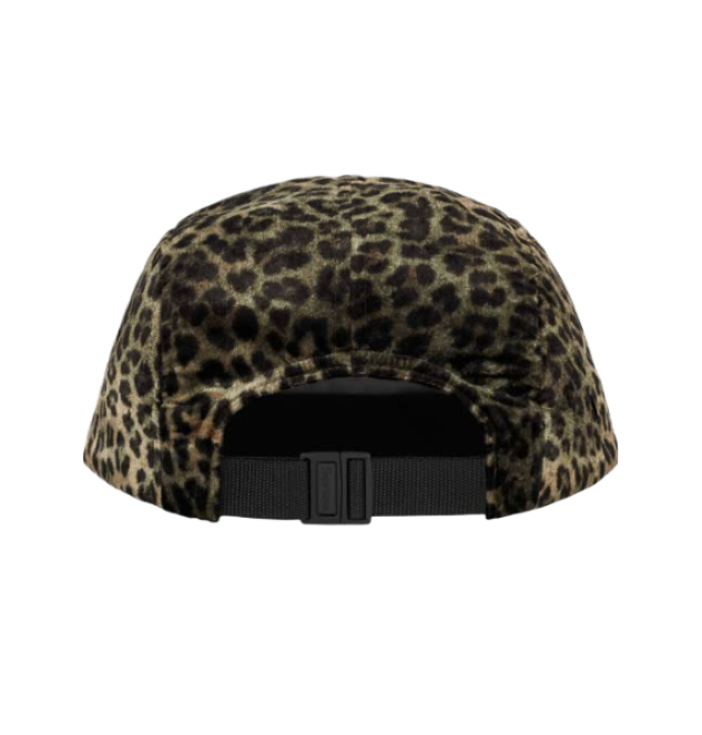 Supreme Leopard Velvet Camp Cap Olive - 24SS