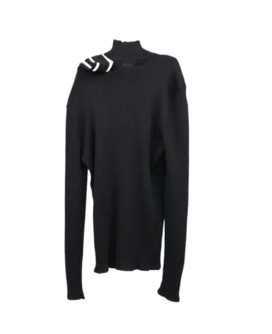 Panel Detail Long Sleeve Half Zip-up Knit