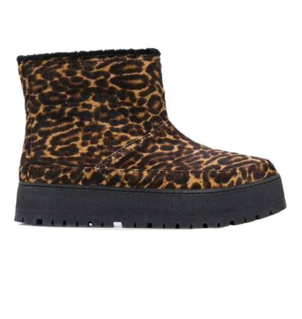 Leopard padded ankle boots 