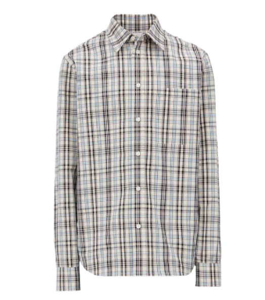 Check pattern cotton shirt