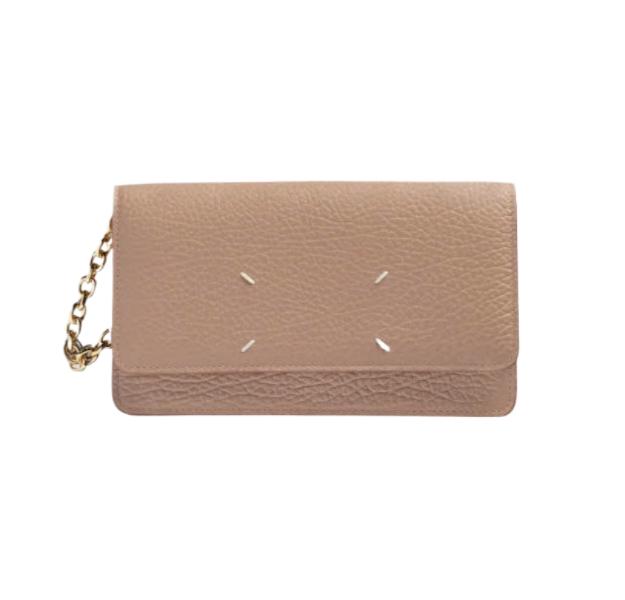 Four Stitches Chain Wallet Mud Brown