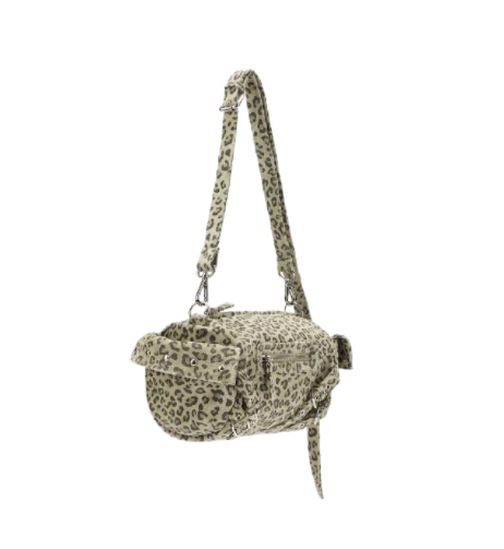 STUD POCKET BAG IN LEOPARD