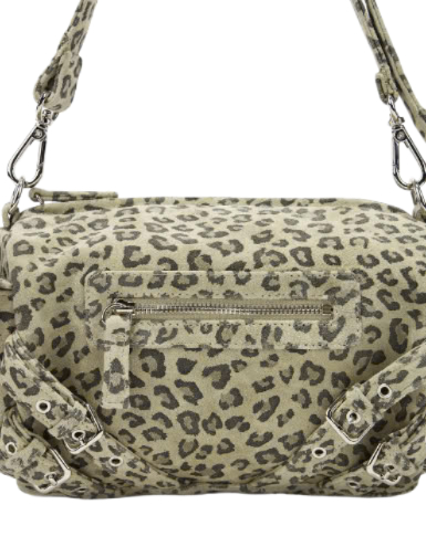 STUD POCKET BAG IN LEOPARD