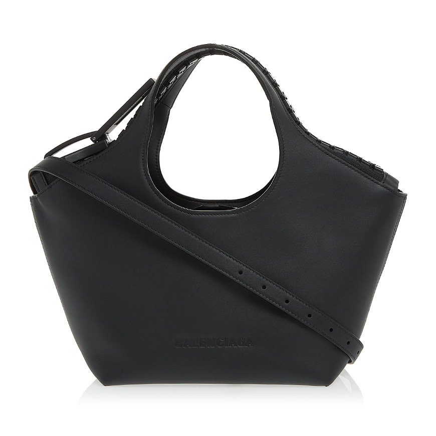 Balenciaga Black Megazip Leather Shoulder Bag