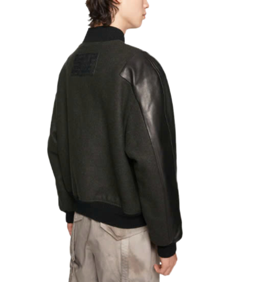 Logo Patch Bomber Jacket