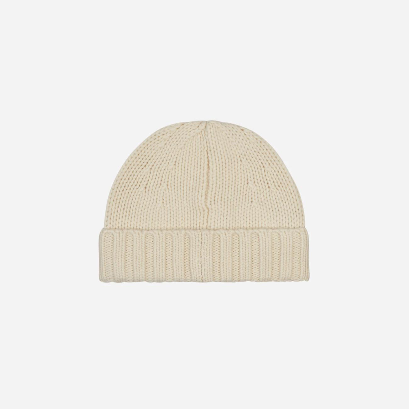 Ivory wool beanie hat