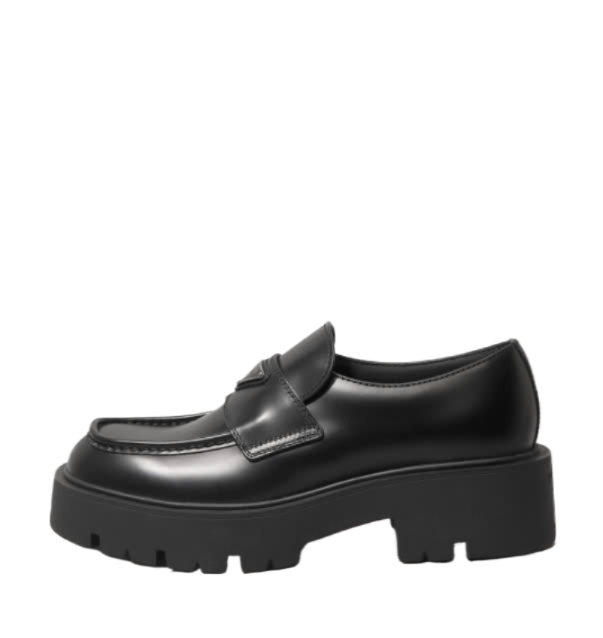 Brushed leather loafers