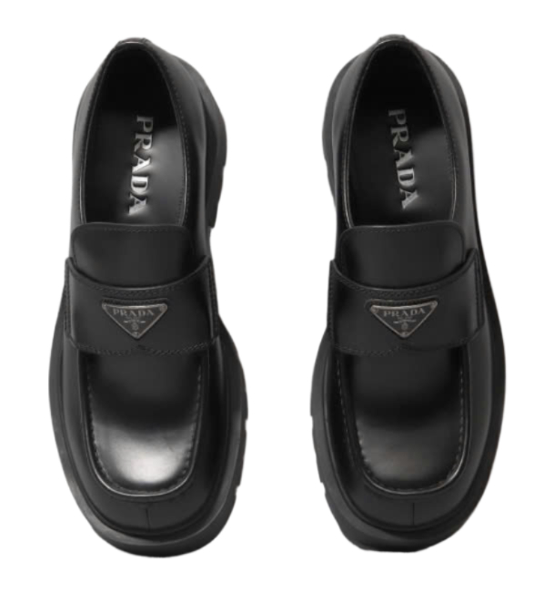 Brushed leather loafers