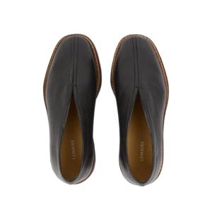 LEMAIRE WOMEN CHINESE SLIPPERS BLACK (COW HAIR LEATHER) 