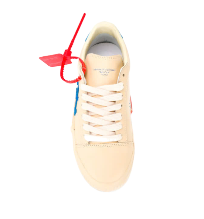 NEW ARROW LOW VULCANIZED SNEAKERS BEIGE & BLUE