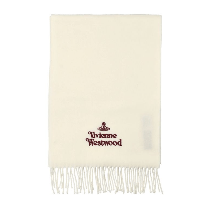 Embroidered logo scarf