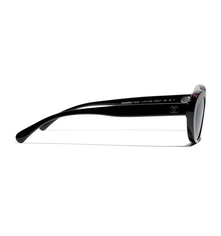 Black Oval Frame Sunglasses