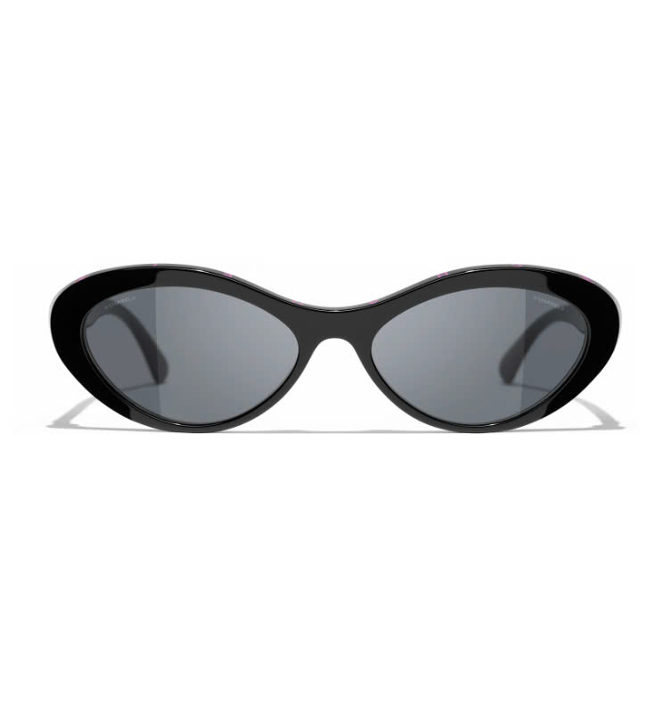 Black Oval Frame Sunglasses