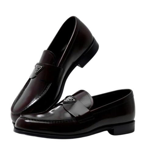 Brushed leather loafers