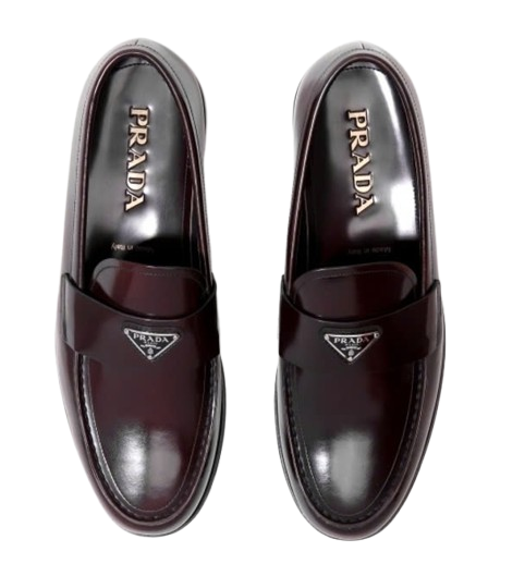 Brushed leather loafers