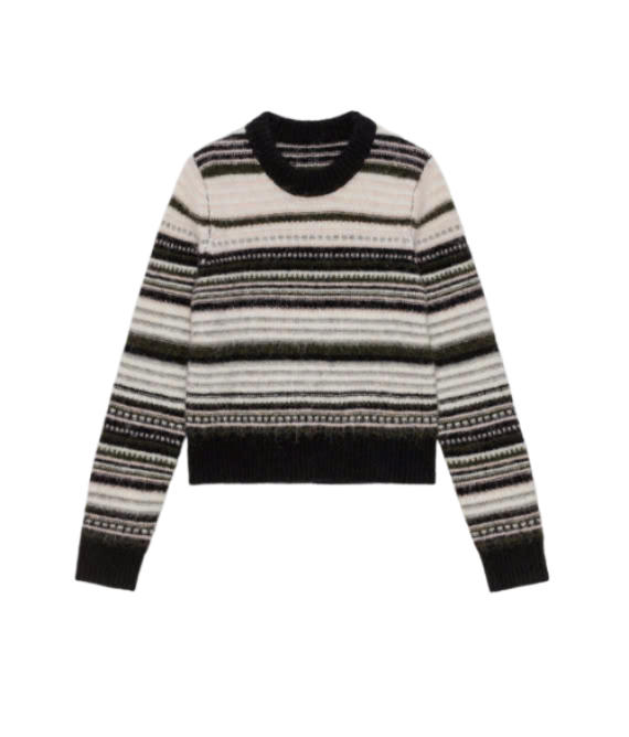 24FWStriped O-neck Sweater