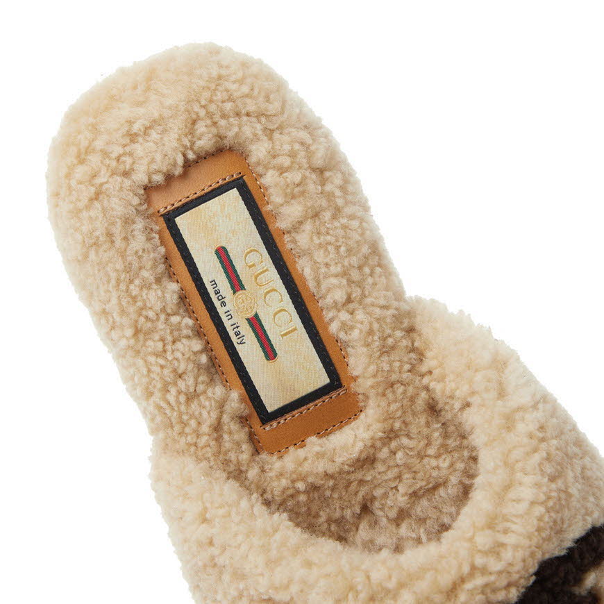 Women's Interlocking G Wool Slide