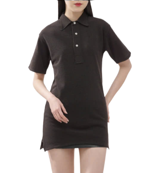 Backstitched Short Sleeve Polo Shirt - Brown