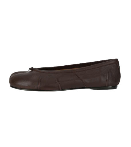 New Tabi Ballerina Flat Shoes - Brown