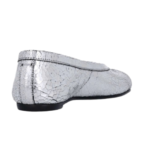 New Tabi Ballerina Flat Shoes - Silver