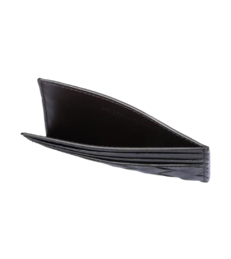 Intrecciato Card Case - Dark Brown