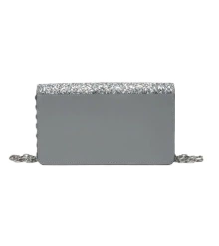 Glitter Chain Wallet - Silver