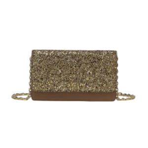 Glitter Chain Wallet - Gold 