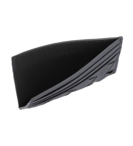 Intrecciato Card Holder - Light Grey