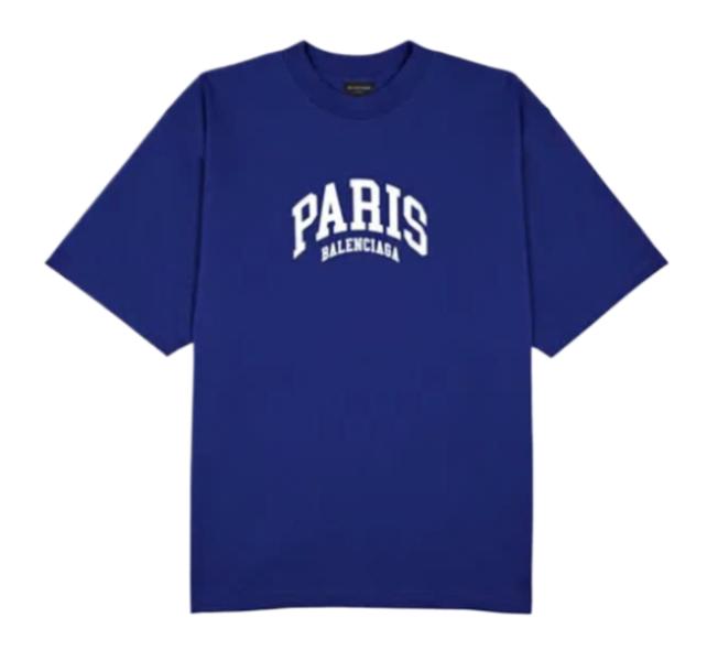 Medium Fit Cities Paris Short Sleeve T-Shirt - Blue