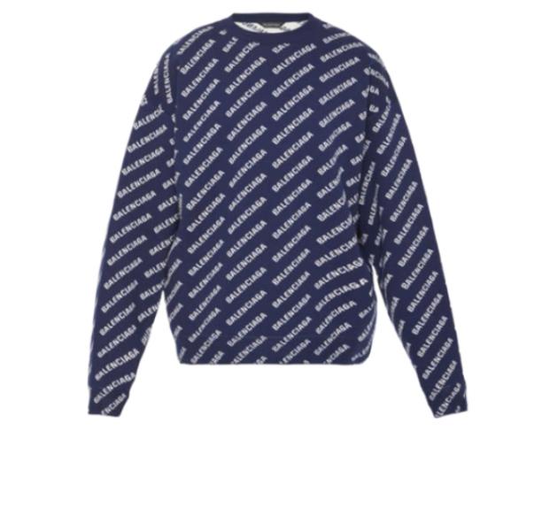 Allover Logo Knit - Navy