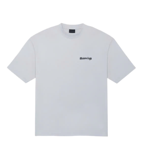 Oversized Logo Print Short Sleeve T-Shirt - White