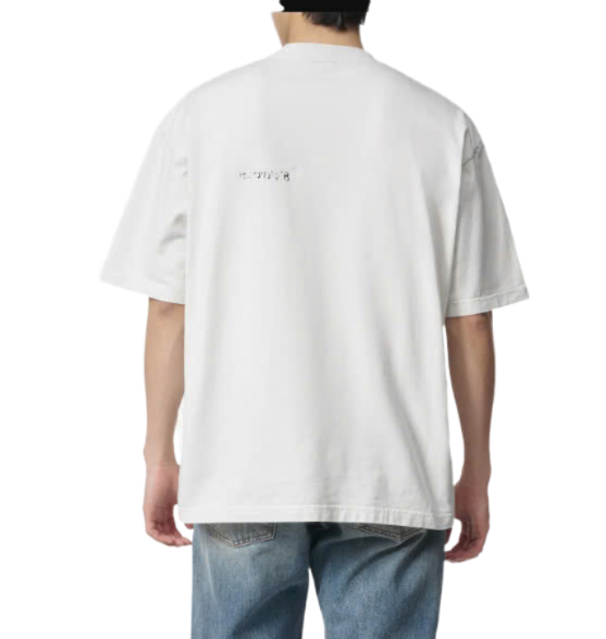 Oversized Logo Print Short Sleeve T-Shirt - White