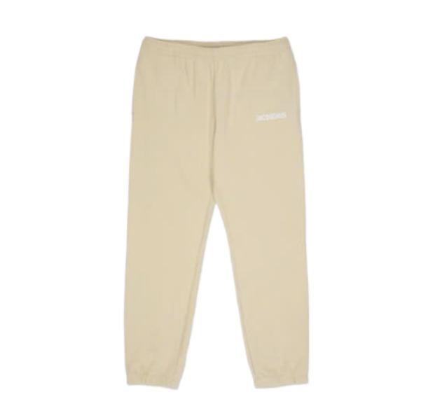 Logo Embroidered Jogger Pants - Light Beige