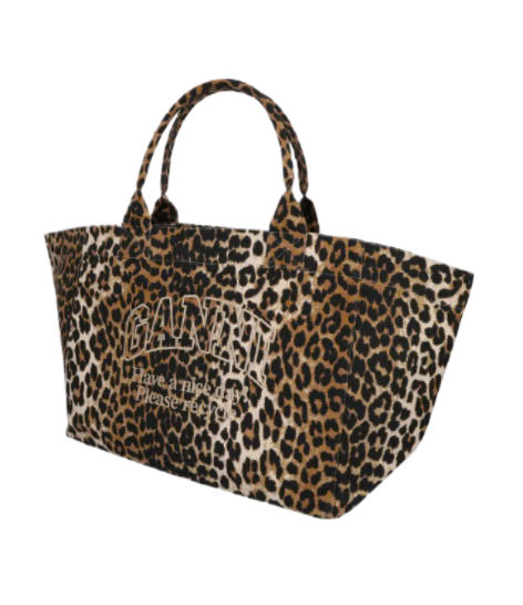 XXL Printed Shopper Bag - Leopard 