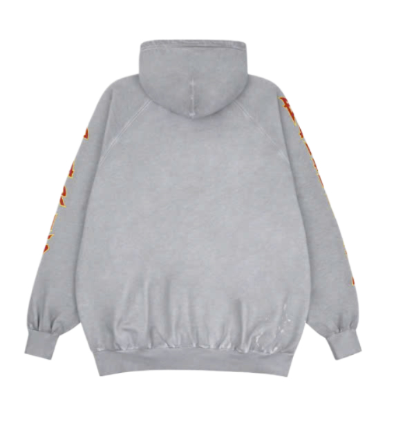 Balenciaga Metal Oversized Hoodie Light Gray