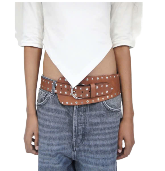 CASILDA Studded Leather Belt