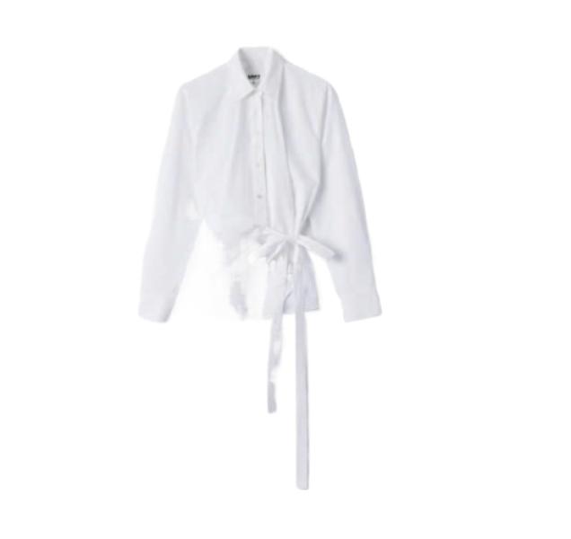 Kimono Poplin Cotton Shirt - White