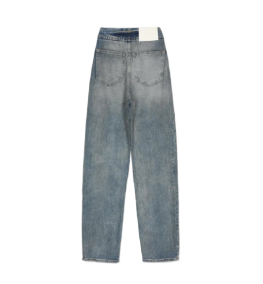 High Waist Denim Pants - Blue 