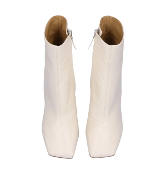 4 Stitch Decorative Boots - White