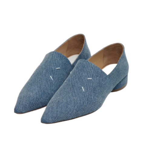 Point Toe 4 Stitch Kiki Loafer (2.5cm) - Denim