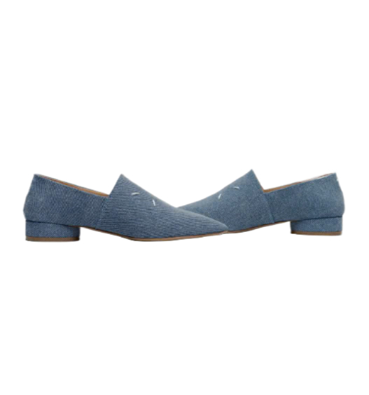 Point Toe 4 Stitch Kiki Loafer (2.5cm) - Denim