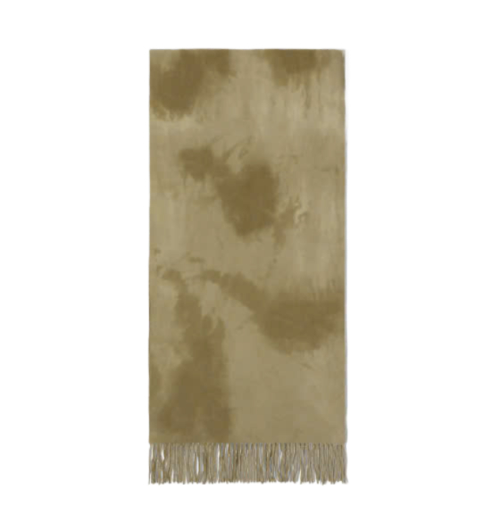 Tie Dye Wool Scarf - Khaki Green