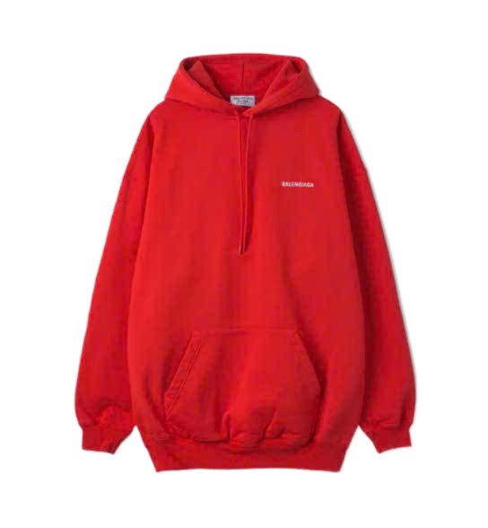 Medium Fit Logo Hoodie - Red