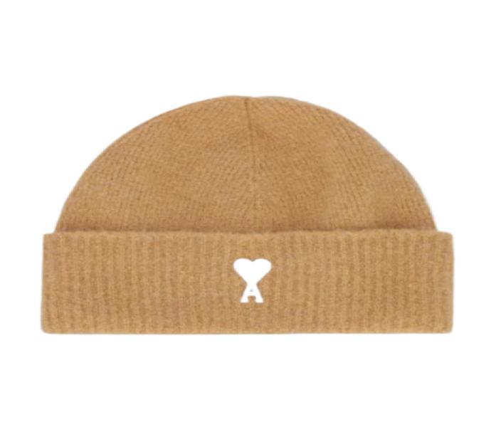 White Heart Logo Beanie - Mustard