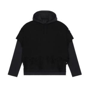 Overlap Logo Cotton Hoodie