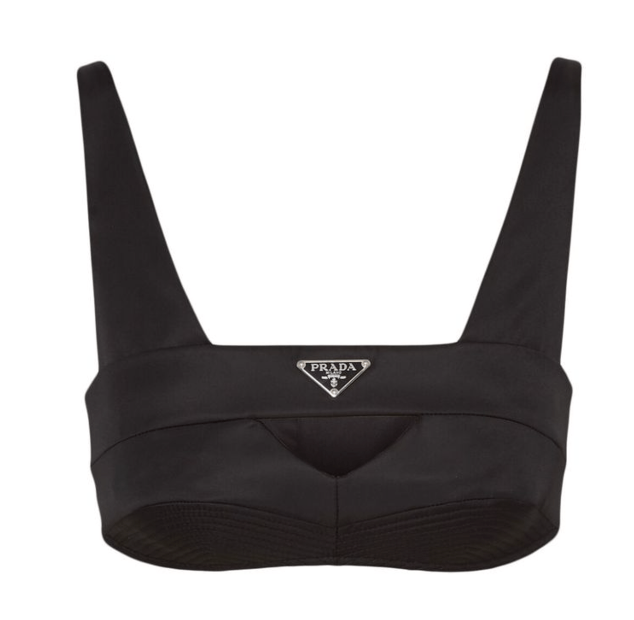 Triangle Logo Re-Nylon Bra Top