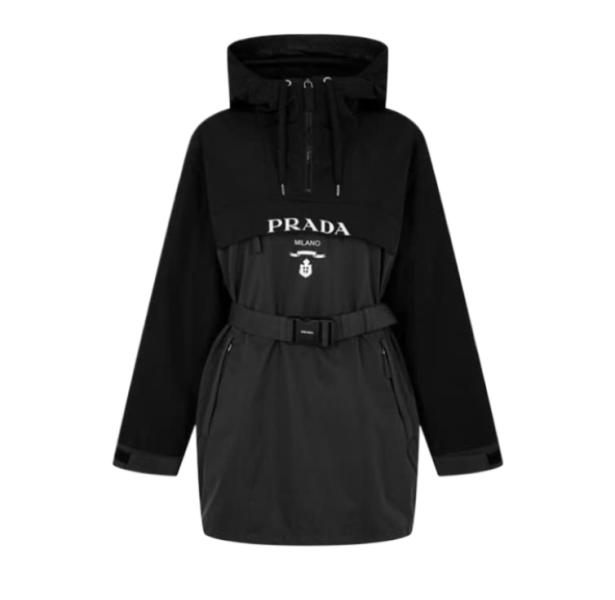 Technical fabric anorak jacket 