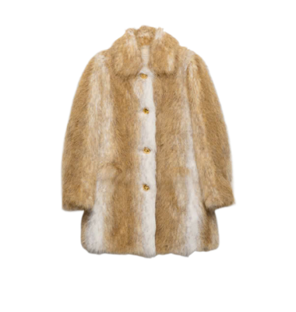 ASPEN GOLD BUTTON FAKE FUR COAT