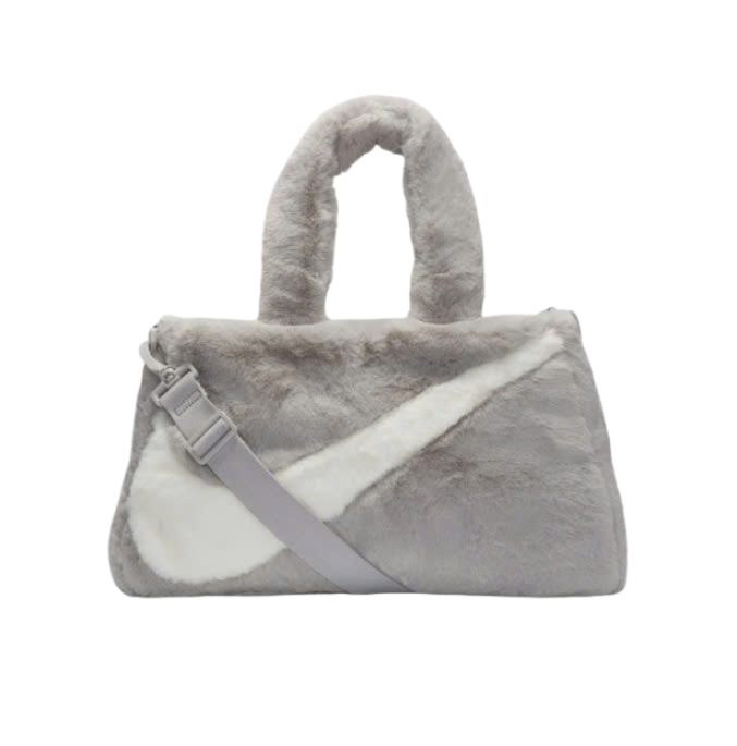 Nike NSW Faux Fur Tote Bag Light Iron Ore